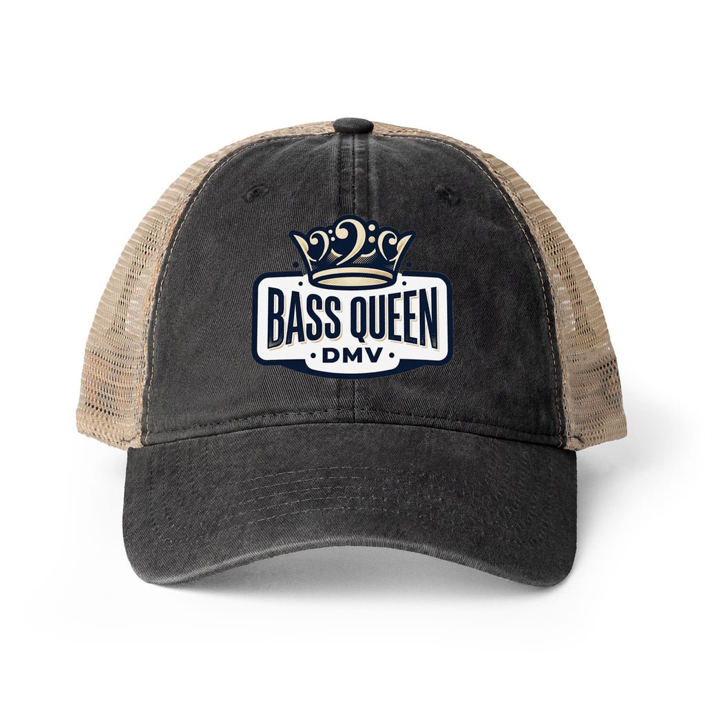 FishingHoleZ Bass Queen - Women's Washed Mesh-Back Cap